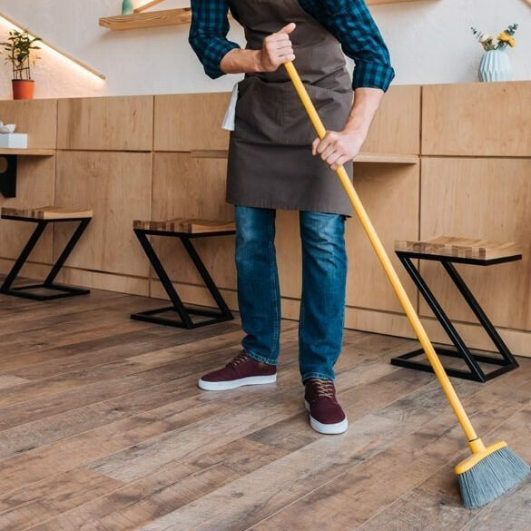Hardwood sweeping | Mills Floor Covering